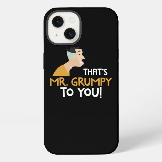 Etui iPhone 13 M. Grumpy Old Man Drôle Design (Verso)