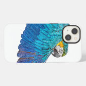 Etui iPhone 13 Macao bleu et jaune (Verso Horizontal)