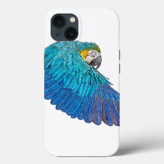 Etui iPhone 13 Macao bleu et jaune