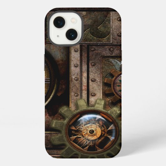 Etui iPhone 13 Magnifique conception steampunk (Verso)