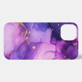 Etui iPhone 13 Magnifique étui de téléphone rose et violet alcool (Verso Horizontal)