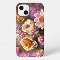 Magnifique motif de fleurs en acrylique
