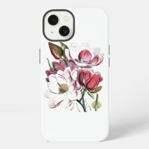 Etui iPhone 13 Magnolias blanches Fleur Illustration ancienne vin