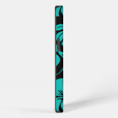 ETUI iPhone 13  MAILLOT DE BAIN ROSE (NOIR/TURQUOISE) (Côté droit)