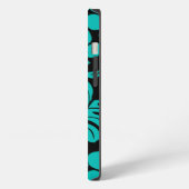 ETUI iPhone 13  MAILLOT DE BAIN ROSE (NOIR/TURQUOISE) (Côté gauche)