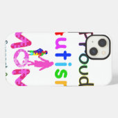 Etui iPhone 13 Maman fière d'autisme (Verso Horizontal)