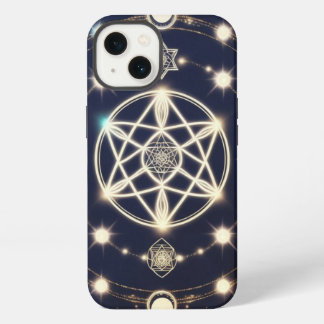 Etui iPhone 13 Mandala du cycle lunaire céleste – Géométrie sacré