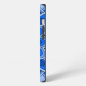Etui iPhone 13 Mandala en bleu (Côté gauche)
