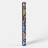 Etui iPhone 13 Mandala jaune bleu (Côté droit)
