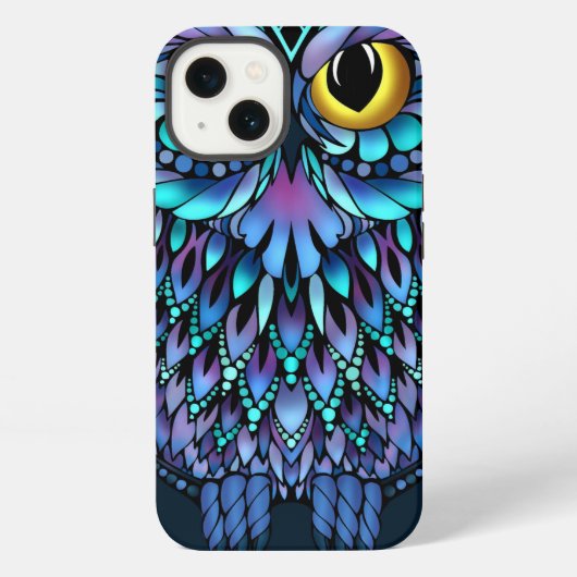 Etui iPhone 13 Mandala Owl coque iphone (Verso)