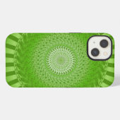 Etui iPhone 13 Mandala vert Soleil (Verso Horizontal)