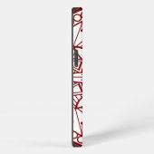 Etui iPhone 13 Mandalae rouge profond (Côté droit)