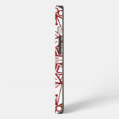 Etui iPhone 13 Mandalae rouge profond (Côté gauche)
