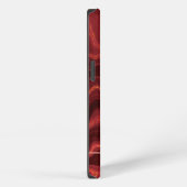 Etui iPhone 13 Marbre Agate Rouge Monogramme et Nom rose clair (Côté droit)