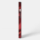 Etui iPhone 13 Marbre Agate Rouge Monogramme et Nom rose clair (Côté gauche)