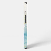 Etui iPhone 13 Marbre bleu et or (Côté gauche)