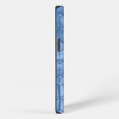 Etui iPhone 13 Marbre bleu géométrique (Côté droit)