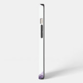 Etui iPhone 13 Marbre d'agate blanc violet Abstrait Nom Monogramm (Côté gauche)