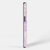 Etui iPhone 13 Marbre de cristal rose agate iridescente (Côté droit)