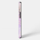 Etui iPhone 13 Marbre de cristal rose agate iridescente (Côté gauche)