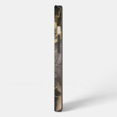 Etui iPhone 13 Marbre noir abstrait or (Côté gauche)