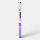 Etui iPhone 13 Marbré pourpre et blanc (Côté gauche)