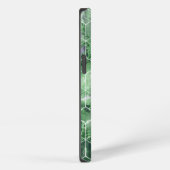 Etui iPhone 13 Marbre vert géométrique (Côté droit)