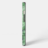 Etui iPhone 13 Marbre vert géométrique (Côté gauche)
