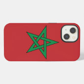 Etui iPhone 13 Maroc - Drapeau marocain (Verso Horizontal)