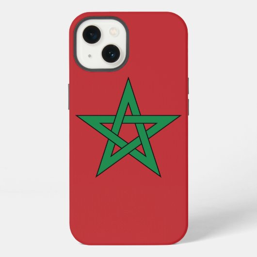Etui iPhone 13 Maroc - Drapeau marocain (Verso)