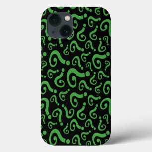 Etui iPhone 13 Marque d'interrogation verte