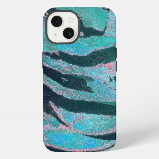 Etui iPhone 13 Masque de rire bleu (Verso)
