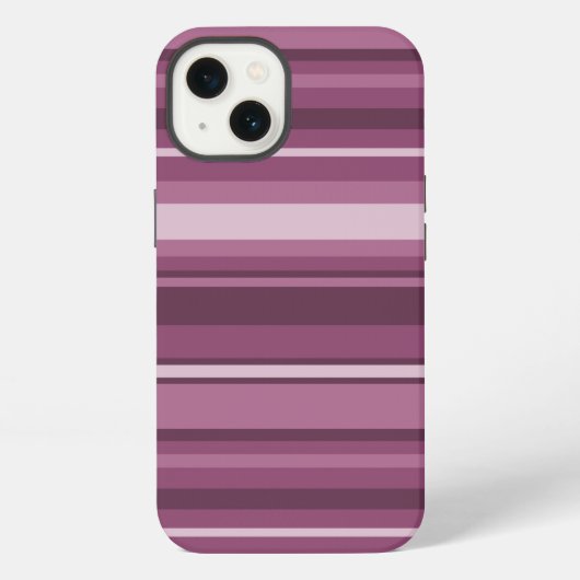 Etui iPhone 13 Mauve rayures Coque-coque iphone Mate (Verso)