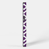 Etui iPhone 13 Méandre violet et blanc (Côté droit)