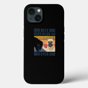 Etui iPhone 13 Meilleur papa de bouledogue français drôle amateur