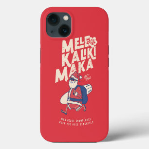 Etui iPhone 13 Mele Kalikimaka - Drôle de Père Noël Noël Hawaïen