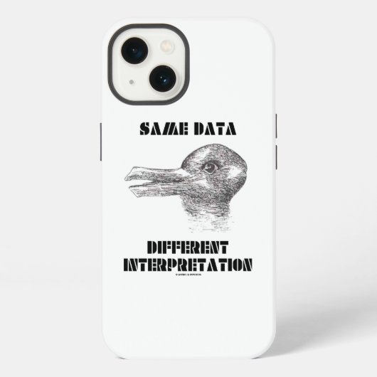 Etui iPhone 13 Même donnée, interprétation différente Canard Lapi (Verso)