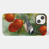Etui iPhone 13 Mésange et pommes (Verso Horizontal)