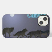 Etui iPhone 13 Meute de loups (Verso Horizontal)