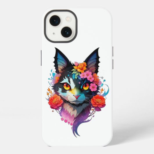Etui iPhone 13 Mignon CHAT CHAUve-souris avec étui pour iPhone / (Verso)