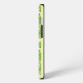 Etui iPhone 13 Mignon Chic Feuille de Banane Vert Blanc Nom Jaune (Côté gauche)