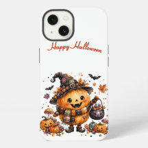 Mignonne Citrouille Kawaii Sorcière Halloween Aqua