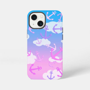 Etui iPhone 13 Mini Ancres flottantes colorées pastel