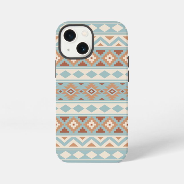 Etui iPhone 13 Mini Aztec Essence Ptn IIIb Blue Cream Terracottas (Verso)