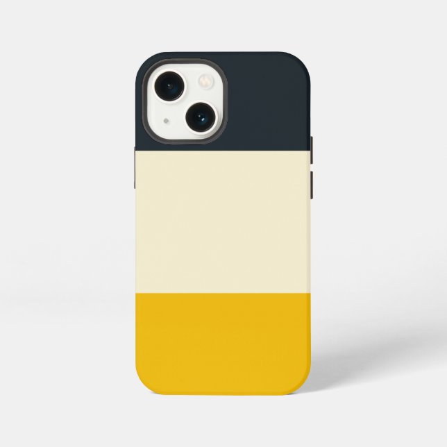 Etui iPhone 13 Mini Bandes rayées rétro classiques (Verso)