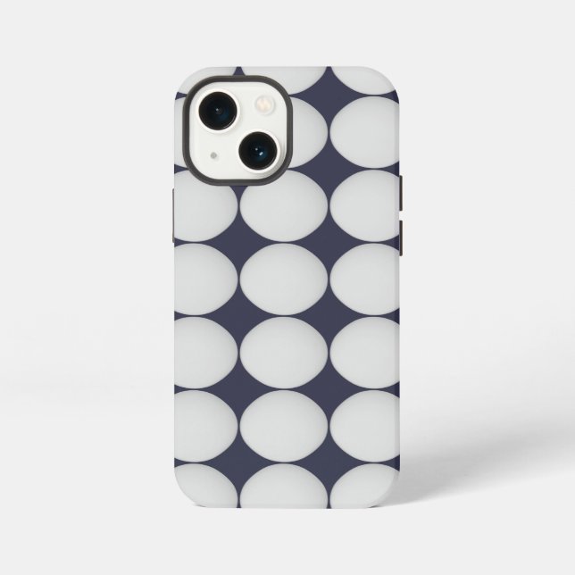 Etui iPhone 13 Mini Blanc simple sur bleu minuit (Verso)