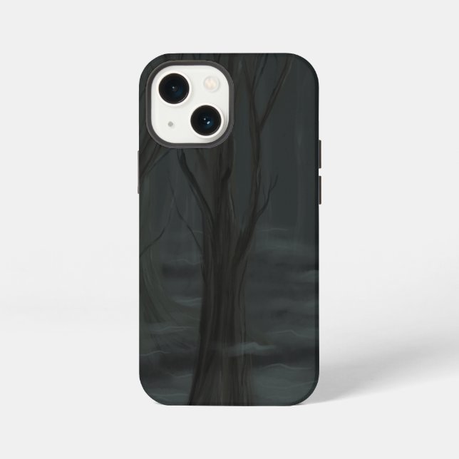 Etui iPhone 13 Mini Bois Sombres (Verso)