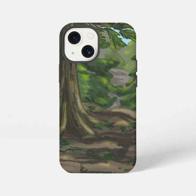 Etui iPhone 13 Mini Bois Verts (Verso)
