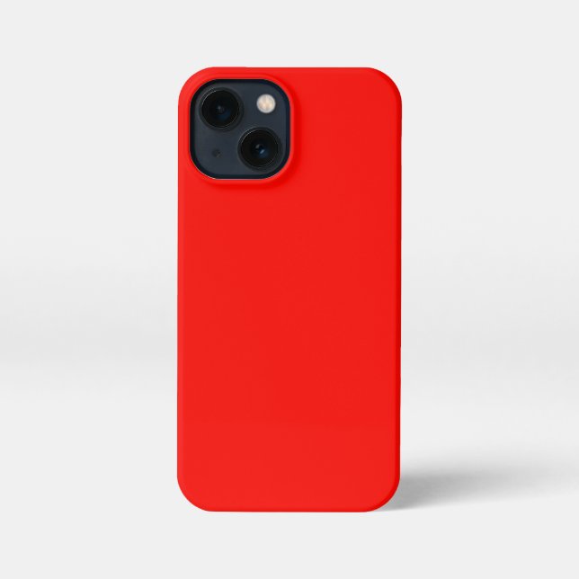 Etui iPhone 13 Mini Bonbons Pomme rouge couleur solide (Verso)