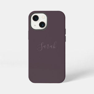 Etui iPhone 13 Mini Budget Dusty Plum avec nom
